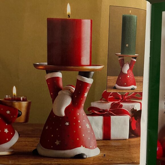 PartyLite Holiday Cheer Santa Candleholder - Picture 3 of 10